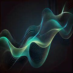 Wall Mural - vector abstract light lines wavy flowing dynamic in colors isolated for concept of generative ai