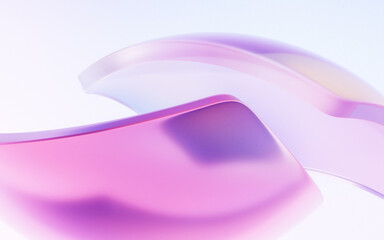 Poster - Gradient transparent geometry background, 3d rendering.