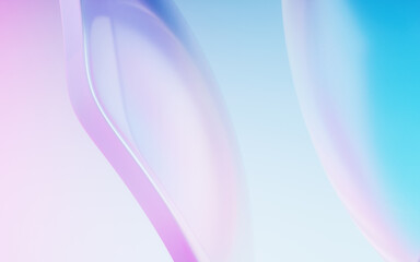 Poster - gradient transparent geometry background, 3d rendering.