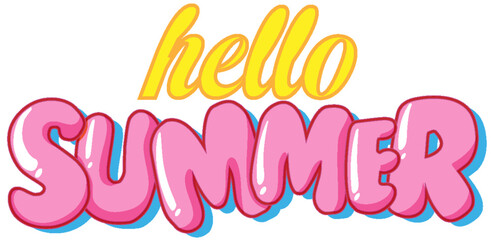 Canvas Print - Hello summer text for banner or poster design