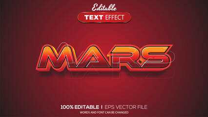 Poster - 3D editable text effect mars theme