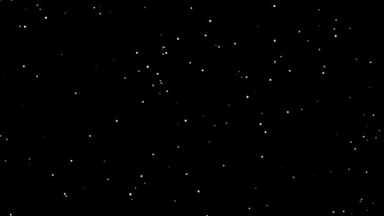 Blinking stars on black background motion graphic effect.