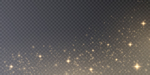 Wall Mural - Light effect with lots of shiny highlights shining on transparent background for christmas new year design.	