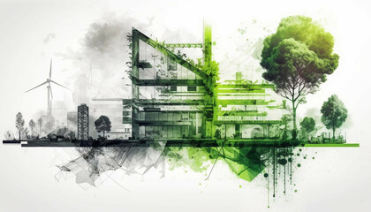 city dedicated to sustainable engineering and environmental responsibility. urban development, imple