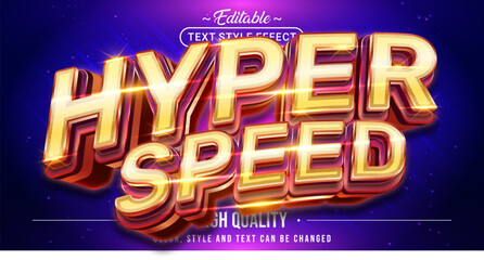 Aufkleber - Editable text style effect - Hyper Speed text style theme.