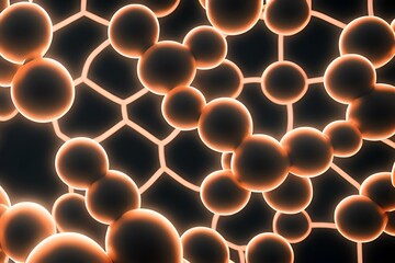 Poster - A clot of balls or spheres.  Molecules and science