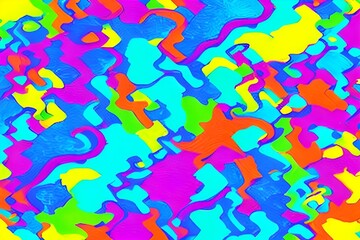 Poster - Multicolored abstract background or screensaver. AI generative.