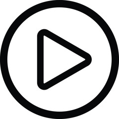 Poster - play button line icon vector . media icon symbol in trendy style