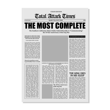 Newspaper headline. financial newspapers title page and daily journal. Newsprint brochure, print magazine column retro vector illustration. isolated on white background