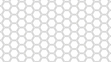 Abstract Background Of Hexagon. White Honeycomb With A Gradient Color. Isometric Geometry. Colorful Hexagons Background. Random Displacement. Good Background. Simply Geometric Pattern And Copy Space.