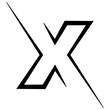 X logo studio, letter x design icon, logotype technology font