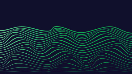 Sticker - wave illustration gradient design