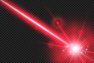 Poster - Abstract laser beam. Transparent isolated on black background. Vector illustration.
