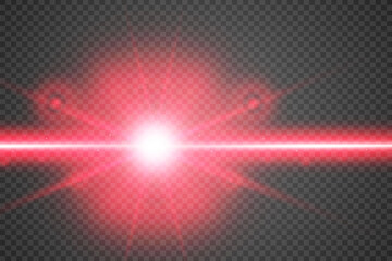 Poster - Abstract laser beam. Transparent isolated on black background. Vector illustration.
