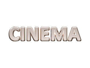 Poster - Cinema text effect vector illustration transparent element