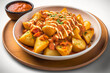 Spanish Cuisine: Patatas Bravas with delicious sauce - Ai Generative