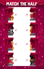 Poster - Match the half of musical instrument character