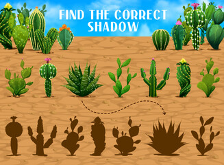 Aufkleber - Find the correct shadow of mexican prickly cactus