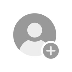Poster - Add profile picture icon vector. Upload photo of social media user
