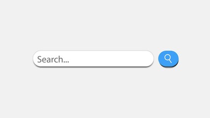 Poster - Search Bar Blank Animated Clean White Single Blank Line Text Box For Searching Database Or Web Browser.
