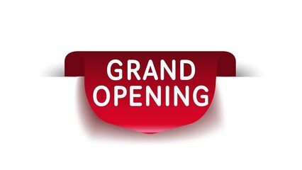 Poster - Grand opening banner design over a white background. Animation