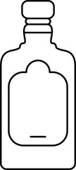 Sticker - Alcohol drink glass bottle. Liqueur line icon