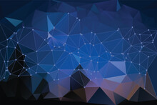 Dark Slate Blue, Teal Color, Midnight Blue Colors Abstract Triangle Polygonal Vector Background
