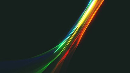 Poster - abstract rainbow light energy strokes background/ 4k animation of an abstract background of lightful