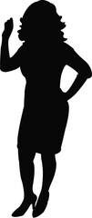 Canvas Print - a woman body silhouette vector