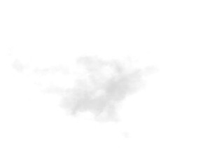 Wall Mural - single white cloud with transparent background