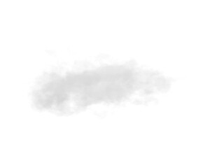 Wall Mural - single white cloud with transparent background
