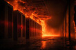 © ADDICTIVE STOCK - AI image of burning fire in dark room