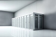 © ADDICTIVE STOCK - AI image of modern glass doors in server room