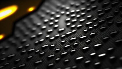 Dark Carbon Fiber Grid Texture Closeup. Generative AI.