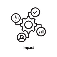 Impact Vector Outline Icon Design illustration. Assessment Symbol on White background EPS 10 File