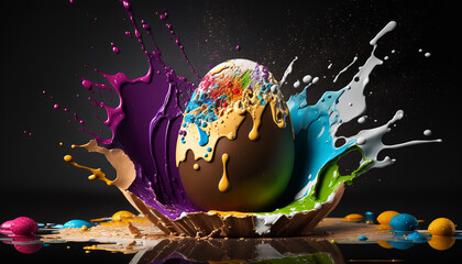 Sticker - background with splashes