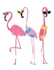  summer flamingo illustration