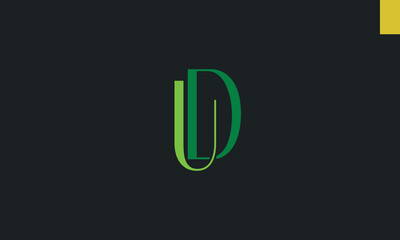 Alphabet letters Initials Monogram logo UD, DU, U and D