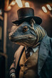 © TK - Lizard dressed as a gentleman | Generative AI