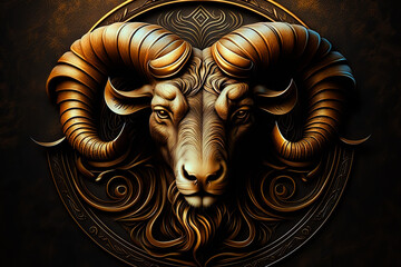 Wall Mural - horoscope aries sign symbol