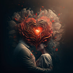 Wall Mural - romance when you need it, , valentines day couple, love, ai