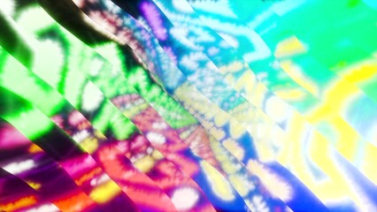 Poster - Hypnotizing patterns. Motion. Multicolored patterns flashing made in 3d format.