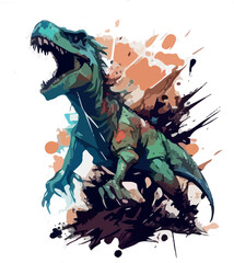 Wall Mural - Vector color Dinosaur 