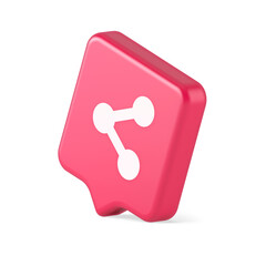 Poster - Decentralize compound connection encrypted network button cyberspace management 3d speech bubble icon