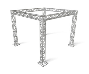 Canvas Print - Metal object with truss system in 3d render