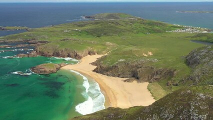 Wall Mural - Aerial View over Murderhole Beach, Co Donegal, Ireland