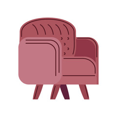 Canvas Print - armchair icon isolated