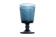 © muse studio - Blue glass tumbler patterns, isolated, transparent background, PNG.