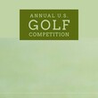 Composition of annual us golf competition text and and copy space on green background