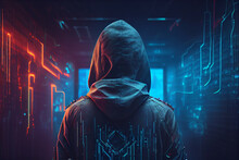 High-Tech Hacker Scamming Concept - A Stock Photo For Cyber Crime Awareness